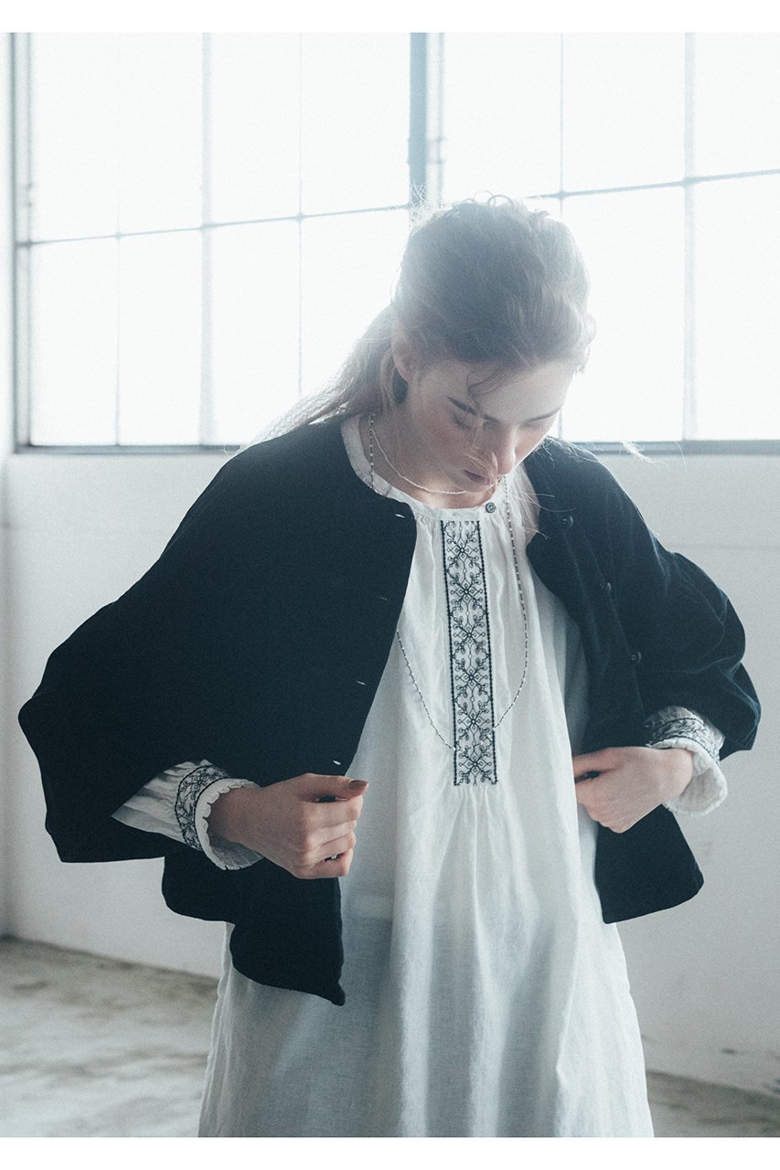 【ネストローブ/nest Robe】のコットンリネンベルベットギャザースリーブジャケット 人気、トレンドファッション・服の通販 founy(ファニー) 　ファッション　Fashion　レディースファッション　WOMEN　アウター　Coat Outerwear　ジャケット　Jackets　クラシカル　Classical　ジャケット　Jacket　ダブル　Double　ベルベット　Velvet　リラックス　Relax　ロング　Long　エレガント 上品　Elegant　other-8|ID: prp329100004154098 ipo3291000000031399825