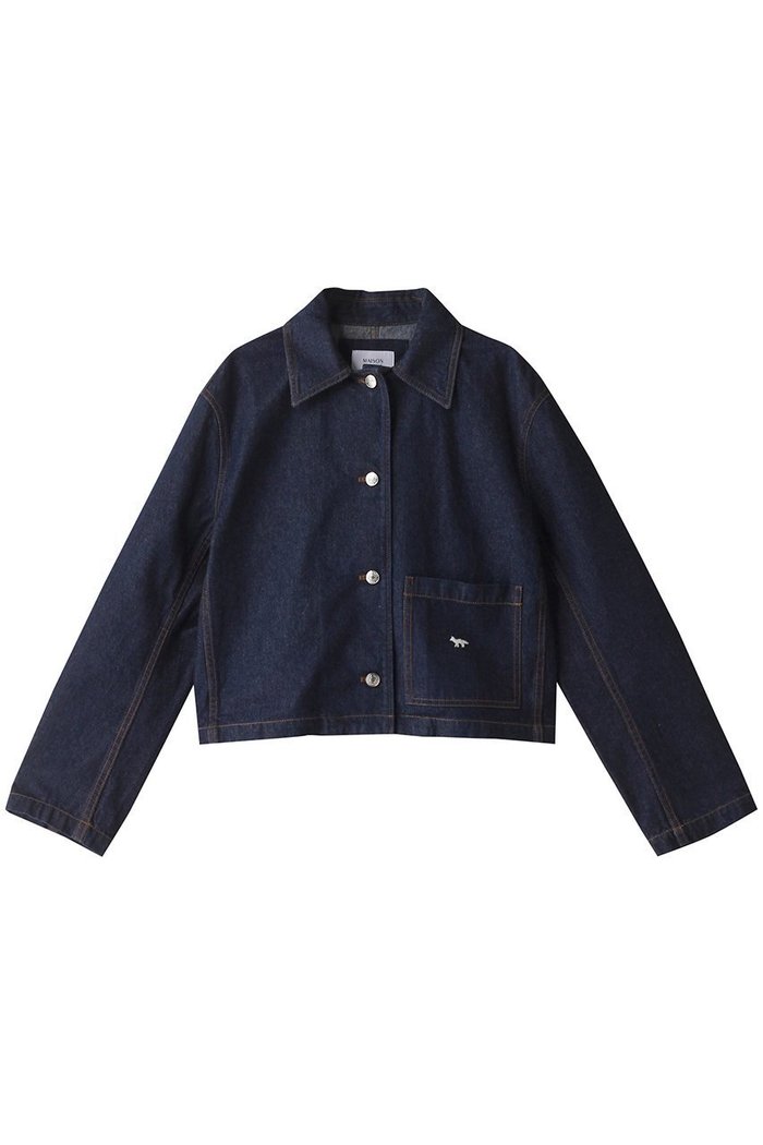 【メゾン キツネ/MAISON KITSUNE】のDENIM クロップドジャケット インテリア・キッズ・メンズ・レディースファッション・服の通販 founy(ファニー) https://founy.com/ ファッション Fashion レディースファッション WOMEN アウター Coat Outerwear ジャケット Jackets ブルゾン Blouson/Jackets クロップド Cropped ジャケット Jacket スタイリッシュ Stylish デニム Denim フォックス Fox ブルゾン Blouson メタル Metal ロング Long NEW・新作・新着・新入荷 New Arrivals |ID: prp329100004154099 ipo3291000000028613619