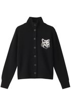 【メゾン キツネ/MAISON KITSUNE】のFOX HEAD インターシャハイネックカーディガン 人気、トレンドファッション・服の通販 founy(ファニー) ファッション Fashion レディースファッション WOMEN トップス・カットソー Tops/Tshirt ニット Knit Tops カーディガン Cardigans インナー Inner カーディガン Cardigan スリーブ Sleeve ハイネック High Neck ロング Long ワンポイント One Point NEW・新作・新着・新入荷 New Arrivals thumbnail ブラック|ID: prp329100004154100 ipo3291000000028613622