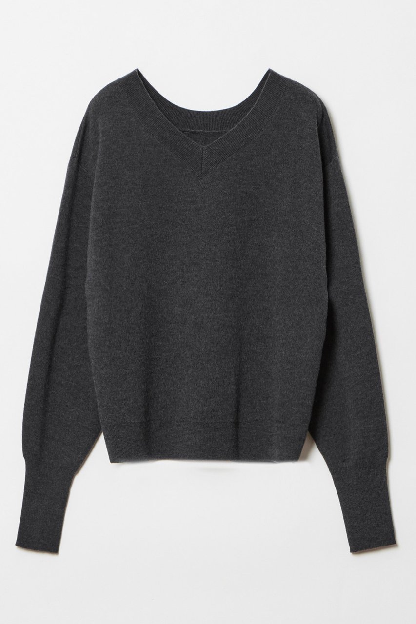 【アルアバイル/allureville】のウールスムース2WAYネックプルオーバー インテリア・キッズ・メンズ・レディースファッション・服の通販 founy(ファニー) 　ファッション　Fashion　レディースファッション　Fashion for Women　トップス・カットソー　Cut & Sew Tops　ニット　Knit Tops & Sweaters　カジュアルプルオーバー・ニットトップス　Pullovers & Knit Tops / Casual Pullovers　カットソー　Cut and Sewn Top　バランス　Balance, Style Balance　冬　Winter / This Winter　チャコールグレー|ID: prp329100004155773 ipo3291000000036259977