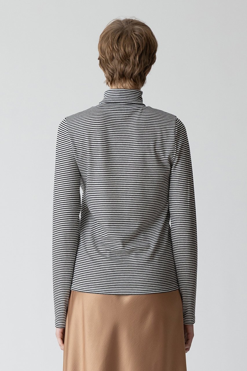 【アルアバイル/allureville】のハーフミラノボーダープルオーバー 人気、トレンドファッション・服の通販 founy(ファニー) 　ファッション　Fashion　レディースファッション　Fashion for Women　トップス・カットソー　Cut & Sew Tops　シャツ・ブラウス・オフィスカジュアル　Elegant Blouses & Button-Ups　ロングTシャツ・Tシャツ　Longline T-Shirts & Tees　カジュアルプルオーバー・ニットトップス　Pullovers & Knit Tops / Casual Pullovers　カットソー・ベーシックTシャツ　Cut-and-Sewn Tops / Stretch Tees & Basics　おすすめ　Recommended / Our Picks　インナー　Innerwear　ジャケット　Jacket, Outerwear　スリーブ　Sleeve, Long Sleeve / Short Sleeve　トレンド　Trend, Trending Now　ドレス　Dress, One-Piece　ボーダー　Border, Stripe　モノトーン　Monotone, Black and White　ロング　Long, Long-Length　無地　Plain, Solid Color　A/W・秋冬　Autumn/Winter　other-4|ID: prp329100004155778 ipo3291000000032895319