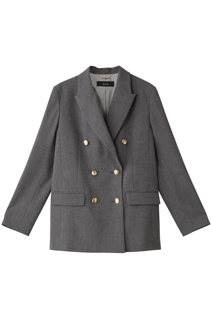 【アルアバイル/allureville】のリオペルダブルブレストジャケット インテリア・キッズ・メンズ・レディースファッション・服の通販 founy(ファニー) ファッション Fashion レディースファッション Fashion for Women アウター Coat / Outerwear Collection レディースジャケット・軽アウター Jackets ジャケット Jacket, Outerwear スリーブ Sleeve, Long Sleeve / Short Sleeve ロング Long, Long-Length グレー2|ID: prp329100004155781 ipo3291000000032949977