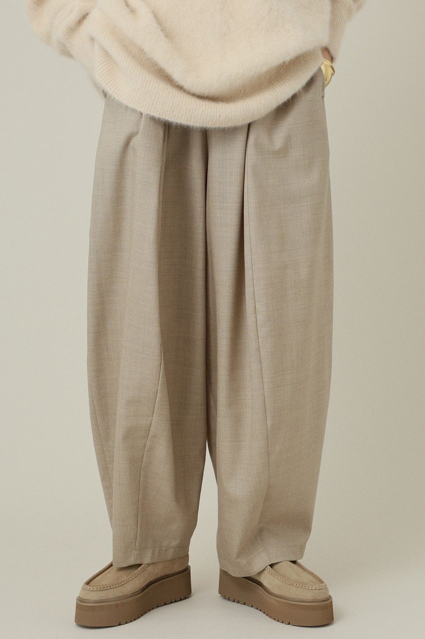 【カレンソロジー/Curensology】のウールストレッチドロストパンツ インテリア・キッズ・メンズ・レディースファッション・服の通販 founy(ファニー) 　ファッション　Fashion　レディースファッション　Fashion for Women　パンツ　Pants & Trousers　ストライプ　Stripe, Striped Pattern　パターン　Pattern, Design Print　人気　Popular, Best Seller　無地　Plain, Solid Color　A/W・秋冬　Autumn/Winter　ライトブラウン(無地)|ID: prp329100004155787 ipo3291000000033541328