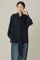 【カレンソロジー/Curensology】のジョーゼットタイブラウス 人気、トレンドファッション・服の通販 founy(ファニー) ファッション Fashion レディースファッション WOMEN トップス・カットソー Tops/Tshirt シャツ/ブラウス Shirts/Blouses A/W・秋冬 Aw・Autumn/Winter・Fw・Fall-Winter おすすめ Recommend カフス Cuffs クラシカル Classical ジョーゼット Georgette スリーブ Sleeve ドレープ Drape ボトム Bottom リボン Ribbon ロング Long ワイド Wide NEW・新作・新着・新入荷 New Arrivals thumbnail ネイビー|ID: prp329100004155792 ipo3291000000028633487