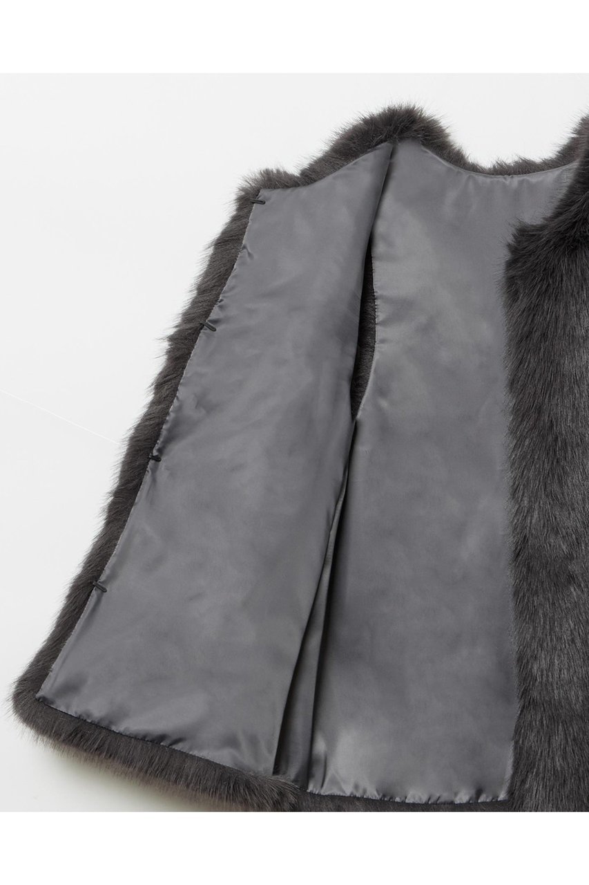 【アルアバイル/allureville】のフェイクフォックスジレ 人気、トレンドファッション・服の通販 founy(ファニー) 　ファッション　Fashion　レディースファッション　Fashion for Women　アウター　Coat / Outerwear Collection　レディースジャケット・軽アウター　Jackets　おすすめ　Recommended / Our Picks　ジャケット　Jacket, Outerwear　デニム　Denim, Jeans Material　ベスト　Vest, Waistcoat　ポケット　Pocket, Pocket Detail　ラグジュアリー　Luxury, Elegant　リアル　Real, Realistic　other-5|ID: prp329100004156975 ipo3291000000035724463