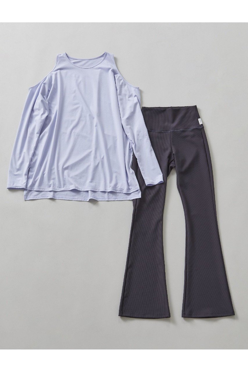 【ジュリエ/Julier】の【Julier meets MAOMI YUKI】リブストレッチセミフレアパンツ 人気、トレンドファッション・服の通販 founy(ファニー) 　ファッションモデル・俳優・女優　Models　女性　Women　優木まおみ　Yuki Maomi　ファッション　Fashion　レディースファッション　WOMEN　パンツ　Pants　スポーツウェア　Sportswear　スポーツ パンツ　Sports Pants　お家時間・ステイホーム　Home Time/Stay Home　ストレッチ　Stretch　スポーツ　Sports　ヨガ　Yoga　リラックス　Relax　ロング　Long　other-6|ID: prp329100004157693 ipo3291000000031399395