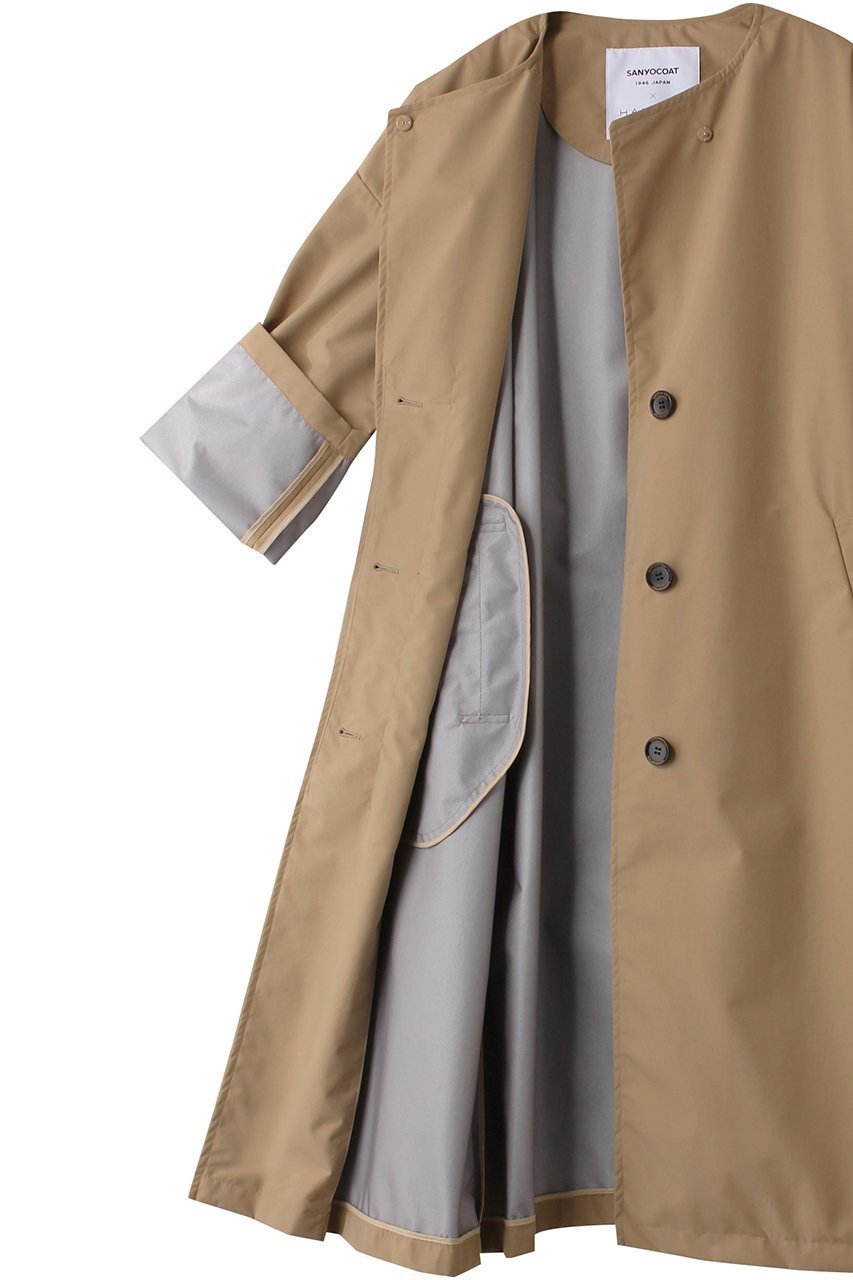 【ムーンバット/MOONBAT】の【SANYOCOATxHANWAY】 カラーレスコート 人気、トレンドファッション・服の通販 founy(ファニー) 　ファッション　Fashion　レディースファッション　Fashion for Women　アウター　Coat / Outerwear Collection　コート・ロングコート・ピーコート　Long Coats, Peacoats & More　なめらか　Smooth, Silky Texture　ベーシック　Basic, Essential　ロング　Long, Long-Length　エレガント 上品　Elegant　other-6|ID: prp329100004157695 ipo3291000000035580403