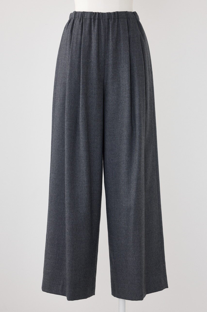 【エンフォルド/ENFOLD】のストレッチサキソニー リラックスゴムワイドTR インテリア・キッズ・メンズ・レディースファッション・服の通販 founy(ファニー) 　ファッション　Fashion　レディースファッション　Fashion for Women　パンツ　Pants & Trousers　人気　Popular, Best Seller　定番　Standard, Basic Item　チャコールグレー|ID: prp329100004158384 ipo3291000000032941110