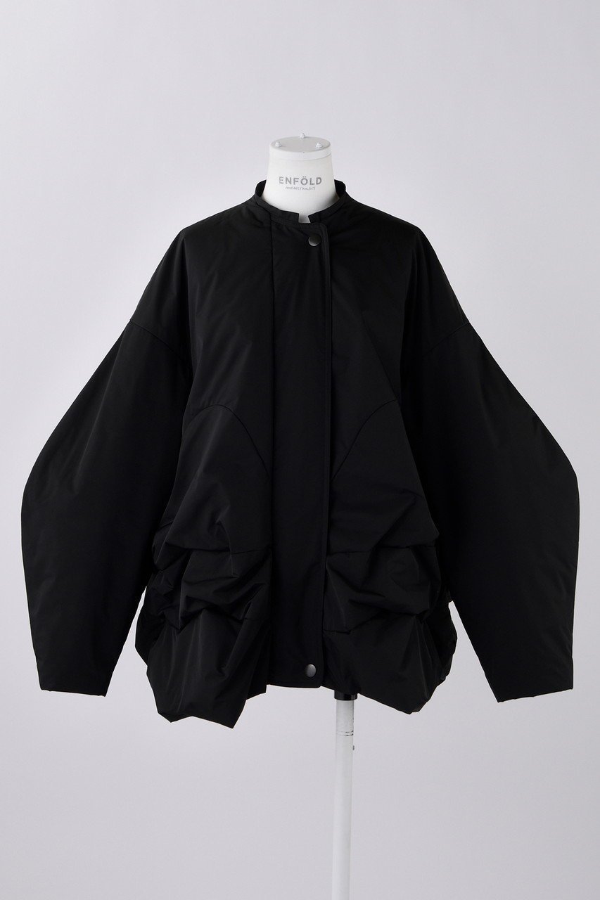 【エンフォルド/ENFOLD】のDICROS SOLO Twill 立体ブルゾン インテリア・キッズ・メンズ・レディースファッション・服の通販 founy(ファニー) 　ファッション　Fashion　レディースファッション　Fashion for Women　アウター　Coat / Outerwear Collection　レディースジャケット・軽アウター　Jackets　ブルゾンジャケット・スポーティアウター　Blouson Jackets　エレガント 上品　Elegant　ジャケット　Jacket, Outerwear　ツイル　Twist, Twisted Detail　フォルム　Silhouette, Form　ブルゾン　Blouson, Bomber Jacket　ブラック|ID: prp329100004158387 ipo3291000000032935376