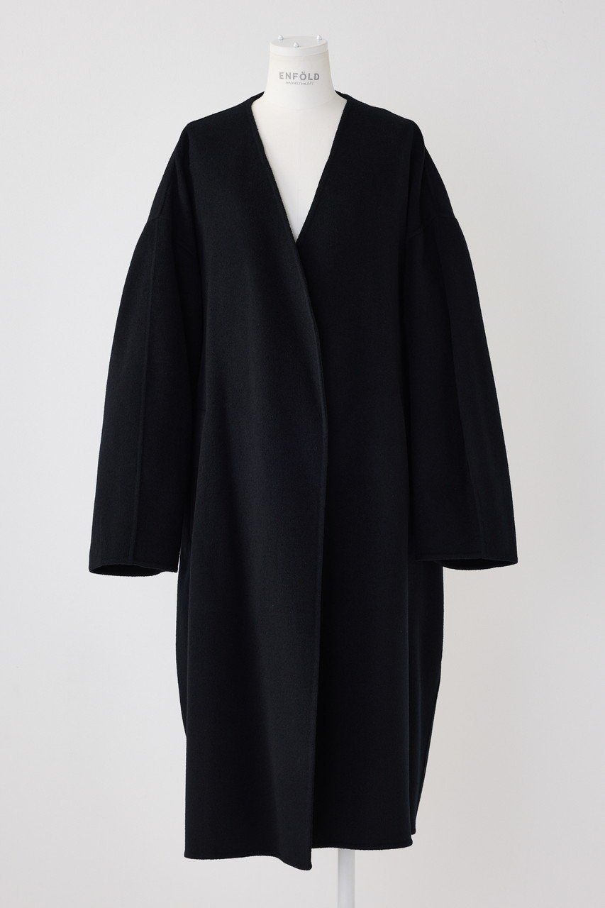 【エンフォルド/ENFOLD】のウールリバー ノーカラーワイドコート 人気、トレンドファッション・服の通販 founy(ファニー) 　ファッション　Fashion　レディースファッション　Fashion for Women　アウター　Coat / Outerwear Collection　コート・ロングコート・ピーコート　Long Coats, Peacoats & More　ロング　Long, Long-Length　ワイド　Wide, Wide Fit　 other-1|ID: prp329100004158390 ipo3291000000036222582