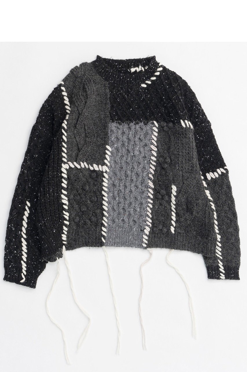 【メゾンスペシャル/MAISON SPECIAL】のCable Knitting Stitch Knit Tops/ケーブルステッチニット インテリア・キッズ・メンズ・レディースファッション・服の通販 founy(ファニー) 　ファッション　Fashion　レディースファッション　WOMEN　トップス・カットソー　Tops/Tshirt　ニット　Knit Tops　プルオーバー　Pullover　おすすめ　Recommend　ガーリー　Girly　チュール　Tulle　レース　Race　冬　Winter　NEW・新作・新着・新入荷　New Arrivals　BLK(ブラック)|ID: prp329100004158402 ipo3291000000028684298