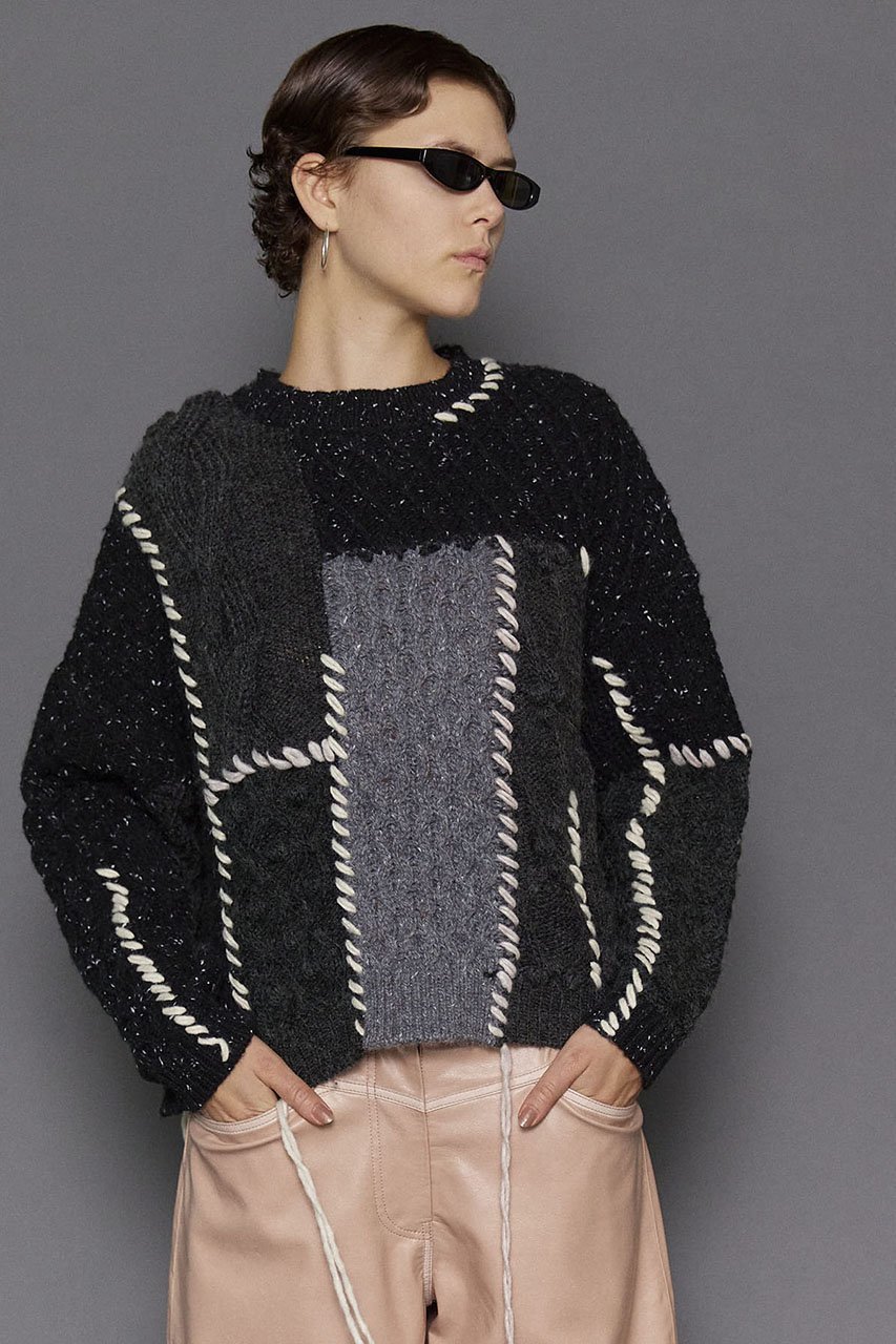 【メゾンスペシャル/MAISON SPECIAL】のCable Knitting Stitch Knit Tops/ケーブルステッチニット 人気、トレンドファッション・服の通販 founy(ファニー) 　ファッション　Fashion　レディースファッション　WOMEN　トップス・カットソー　Tops/Tshirt　ニット　Knit Tops　プルオーバー　Pullover　おすすめ　Recommend　ガーリー　Girly　チュール　Tulle　レース　Race　冬　Winter　other-3|ID: prp329100004158402 ipo3291000000031398597