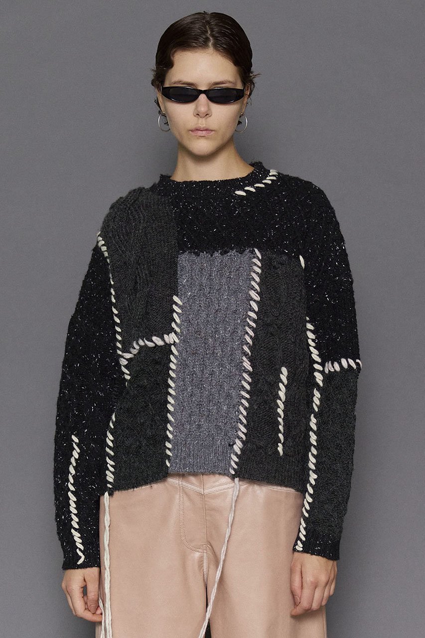 【メゾンスペシャル/MAISON SPECIAL】のCable Knitting Stitch Knit Tops/ケーブルステッチニット 人気、トレンドファッション・服の通販 founy(ファニー) 　ファッション　Fashion　レディースファッション　WOMEN　トップス・カットソー　Tops/Tshirt　ニット　Knit Tops　プルオーバー　Pullover　おすすめ　Recommend　ガーリー　Girly　チュール　Tulle　レース　Race　冬　Winter　other-7|ID: prp329100004158402 ipo3291000000031398606