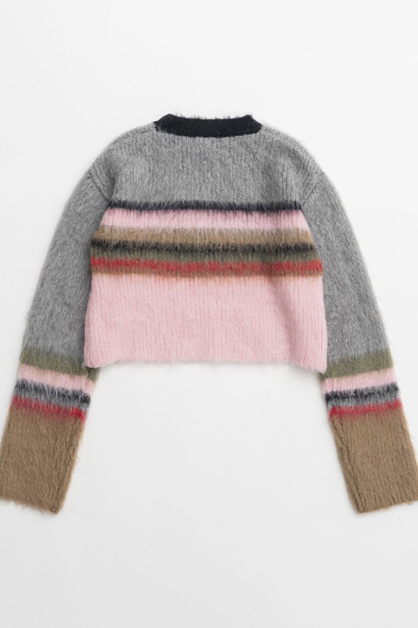 【メゾンスペシャル/MAISON SPECIAL】のMulti Border Short Length Knit Tops/マルチボーダーショートニットトップス 人気、トレンドファッション・服の通販 founy(ファニー) 　ファッション　Fashion　レディースファッション　WOMEN　トップス・カットソー　Tops/Tshirt　ニット　Knit Tops　プルオーバー　Pullover　コンパクト　Compact　セットアップ　Set Up　ボトム　Bottom　ボーダー　Border　ランダム　Random　other-4|ID: prp329100004158403 ipo3291000000031398612