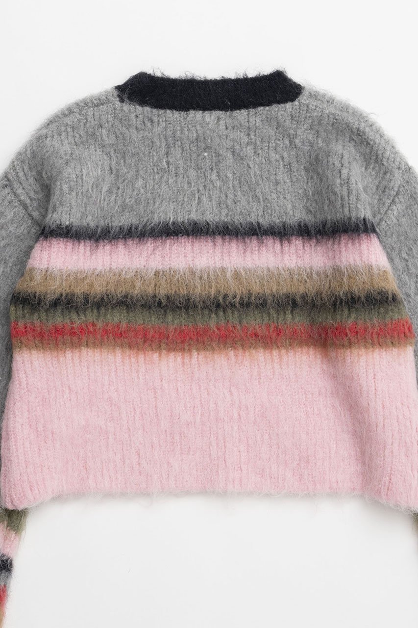 【メゾンスペシャル/MAISON SPECIAL】のMulti Border Short Length Knit Tops/マルチボーダーショートニットトップス 人気、トレンドファッション・服の通販 founy(ファニー) 　ファッション　Fashion　レディースファッション　WOMEN　トップス・カットソー　Tops/Tshirt　ニット　Knit Tops　プルオーバー　Pullover　コンパクト　Compact　セットアップ　Set Up　ボトム　Bottom　ボーダー　Border　ランダム　Random　other-5|ID: prp329100004158403 ipo3291000000031398613