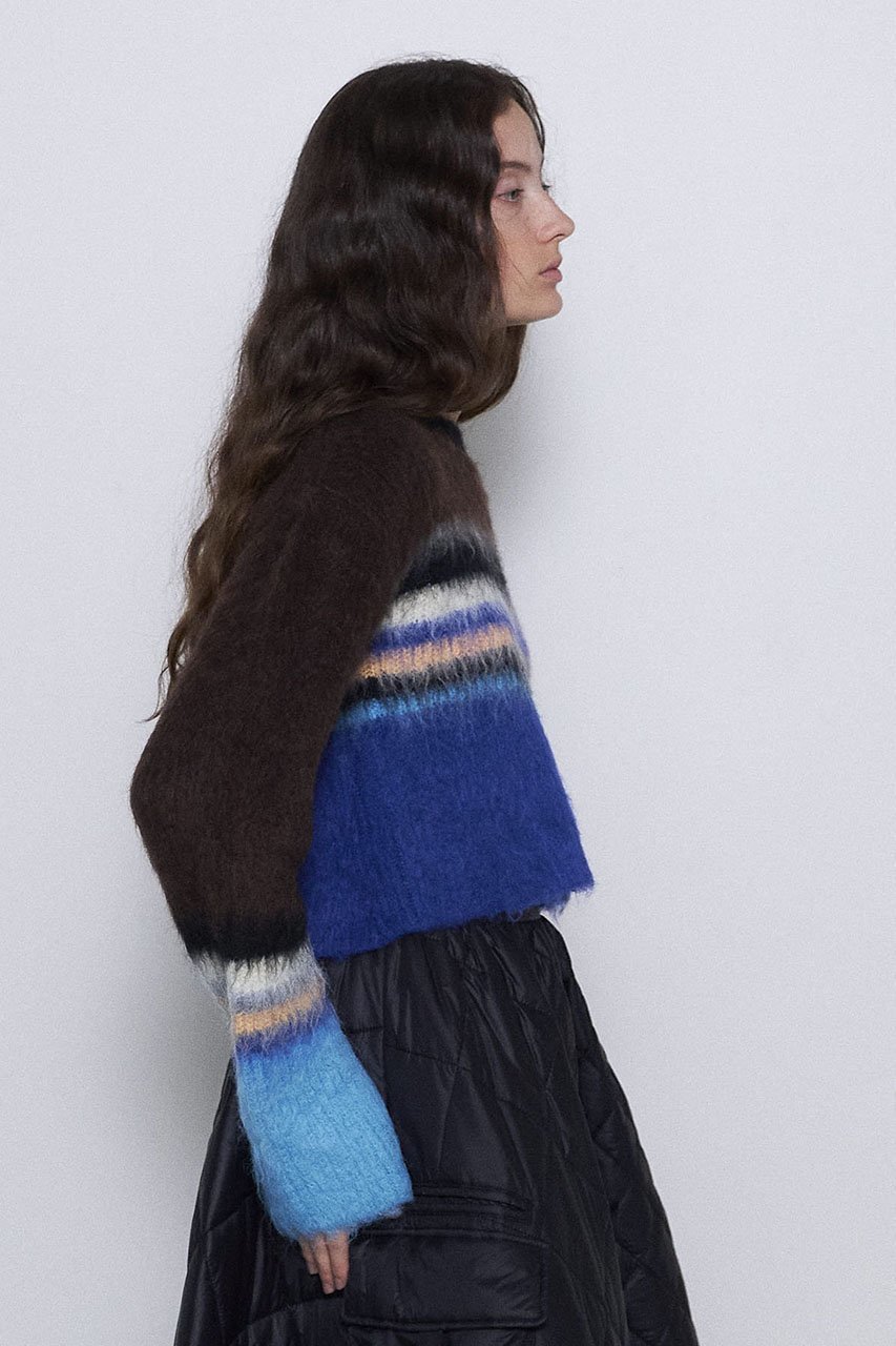 【メゾンスペシャル/MAISON SPECIAL】のMulti Border Short Length Knit Tops/マルチボーダーショートニットトップス 人気、トレンドファッション・服の通販 founy(ファニー) 　ファッション　Fashion　レディースファッション　WOMEN　トップス・カットソー　Tops/Tshirt　ニット　Knit Tops　プルオーバー　Pullover　コンパクト　Compact　セットアップ　Set Up　ボトム　Bottom　ボーダー　Border　ランダム　Random　other-8|ID: prp329100004158403 ipo3291000000031398619