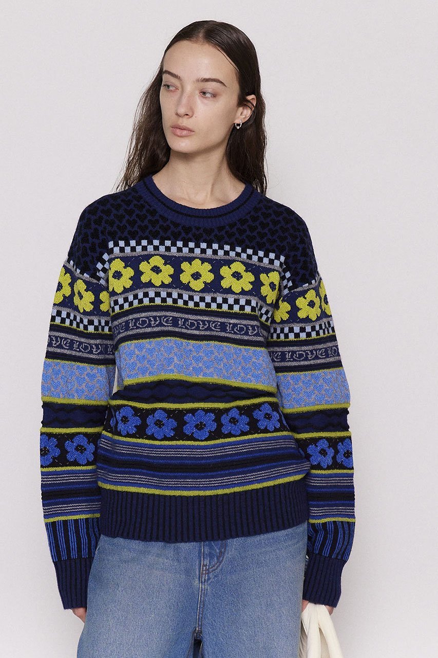 【メゾンスペシャル/MAISON SPECIAL】のFloral Pattern Jacquard Knit Tops/フラワージャガードニット 人気、トレンドファッション・服の通販 founy(ファニー) 　ファッション　Fashion　レディースファッション　WOMEN　トップス・カットソー　Tops/Tshirt　ニット　Knit Tops　プルオーバー　Pullover　フラワー　Flower　羽織　Haori　other-2|ID: prp329100004158405 ipo3291000000031398621