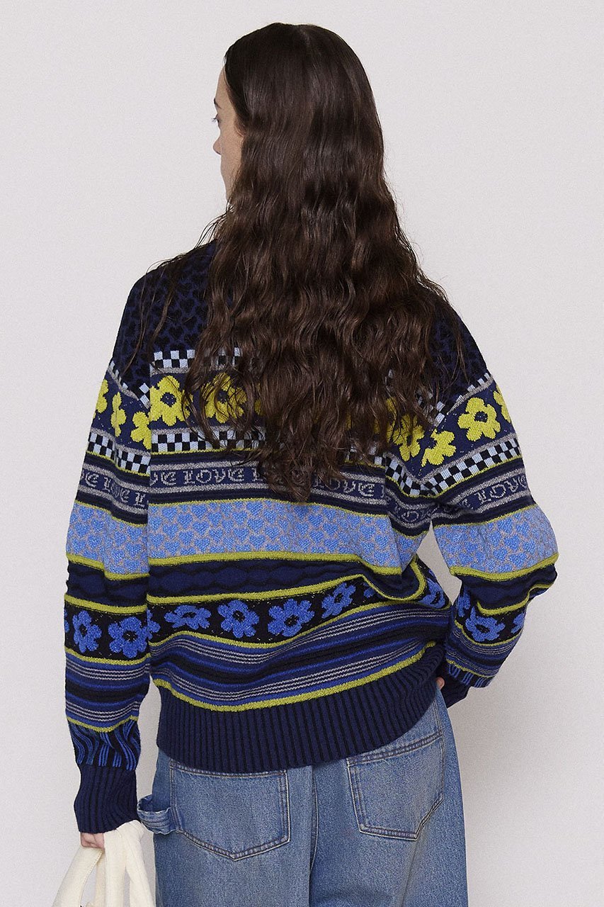 【メゾンスペシャル/MAISON SPECIAL】のFloral Pattern Jacquard Knit Tops/フラワージャガードニット 人気、トレンドファッション・服の通販 founy(ファニー) 　ファッション　Fashion　レディースファッション　WOMEN　トップス・カットソー　Tops/Tshirt　ニット　Knit Tops　プルオーバー　Pullover　フラワー　Flower　羽織　Haori　other-4|ID: prp329100004158405 ipo3291000000031398625