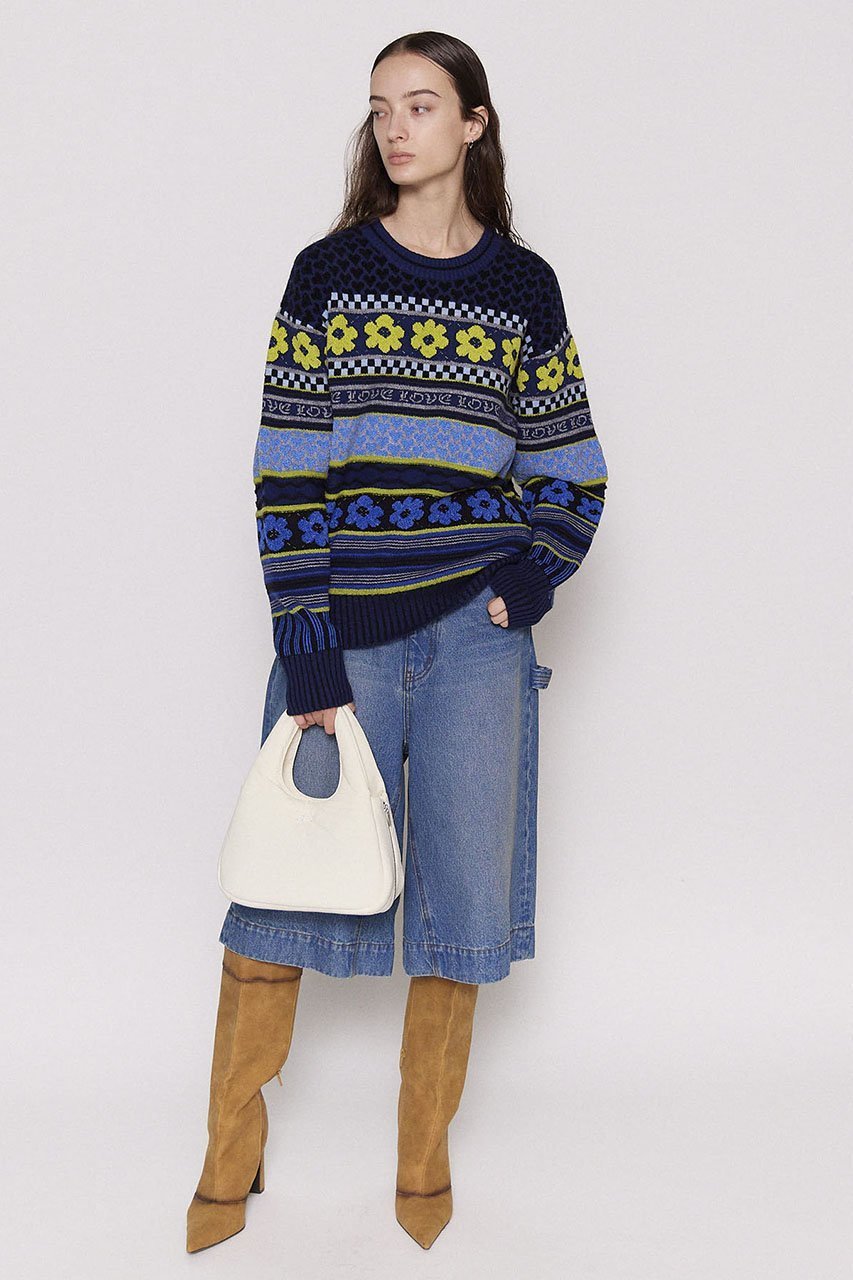【メゾンスペシャル/MAISON SPECIAL】のFloral Pattern Jacquard Knit Tops/フラワージャガードニット 人気、トレンドファッション・服の通販 founy(ファニー) 　ファッション　Fashion　レディースファッション　WOMEN　トップス・カットソー　Tops/Tshirt　ニット　Knit Tops　プルオーバー　Pullover　フラワー　Flower　羽織　Haori　other-5|ID: prp329100004158405 ipo3291000000031398628