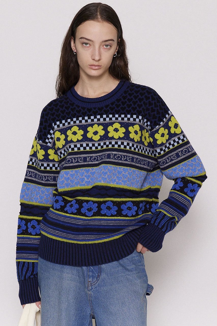 【メゾンスペシャル/MAISON SPECIAL】のFloral Pattern Jacquard Knit Tops/フラワージャガードニット 人気、トレンドファッション・服の通販 founy(ファニー) 　ファッション　Fashion　レディースファッション　WOMEN　トップス・カットソー　Tops/Tshirt　ニット　Knit Tops　プルオーバー　Pullover　フラワー　Flower　羽織　Haori　other-7|ID: prp329100004158405 ipo3291000000031398632
