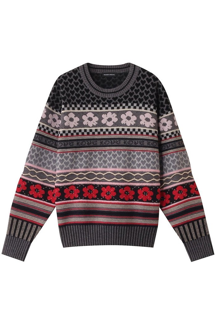 【メゾンスペシャル/MAISON SPECIAL】のFloral Pattern Jacquard Knit Tops/フラワージャガードニット インテリア・キッズ・メンズ・レディースファッション・服の通販 founy(ファウニー) https://founy.com/ ファッション Fashion レディースファッション Fashion for Women トップス・カットソー Cut & Sew Tops ニット Knit Tops & Sweaters カジュアルプルオーバー・ニットトップス Pullovers & Knit Tops / Casual Pullovers フラワー Flower, Floral 羽織 Haori, Light Jacket |ID: prp329100004158405 ipo3291000000032966235