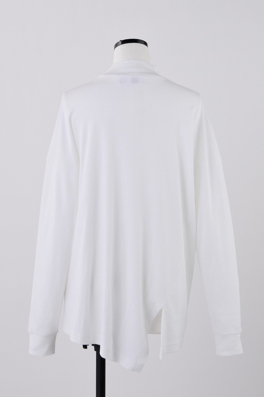 【ナゴンスタンス/nagonstans】のコンパクトフライス ハイネックアシンメロンT 人気、トレンドファッション・服の通販 founy(ファニー) 　ファッション　Fashion　レディースファッション　WOMEN　トップス・カットソー　Tops/Tshirt　シャツ/ブラウス　Shirts/Blouses　ロング / Tシャツ　T-Shirts　カットソー　Cut and Sewn　インナー　Inner　コンパクト　Compact　スリット　Slit　スリーブ　Sleeve　ハイネック　High Neck　ロング　Long　other-3|ID: prp329100004158408 ipo3291000000031398648