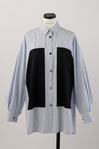 【ナゴンスタンス/nagonstans】の80 Stripe バイカラーPKT SH/シャツ Water|ID: prp329100004158413 ipo3291000000028684336