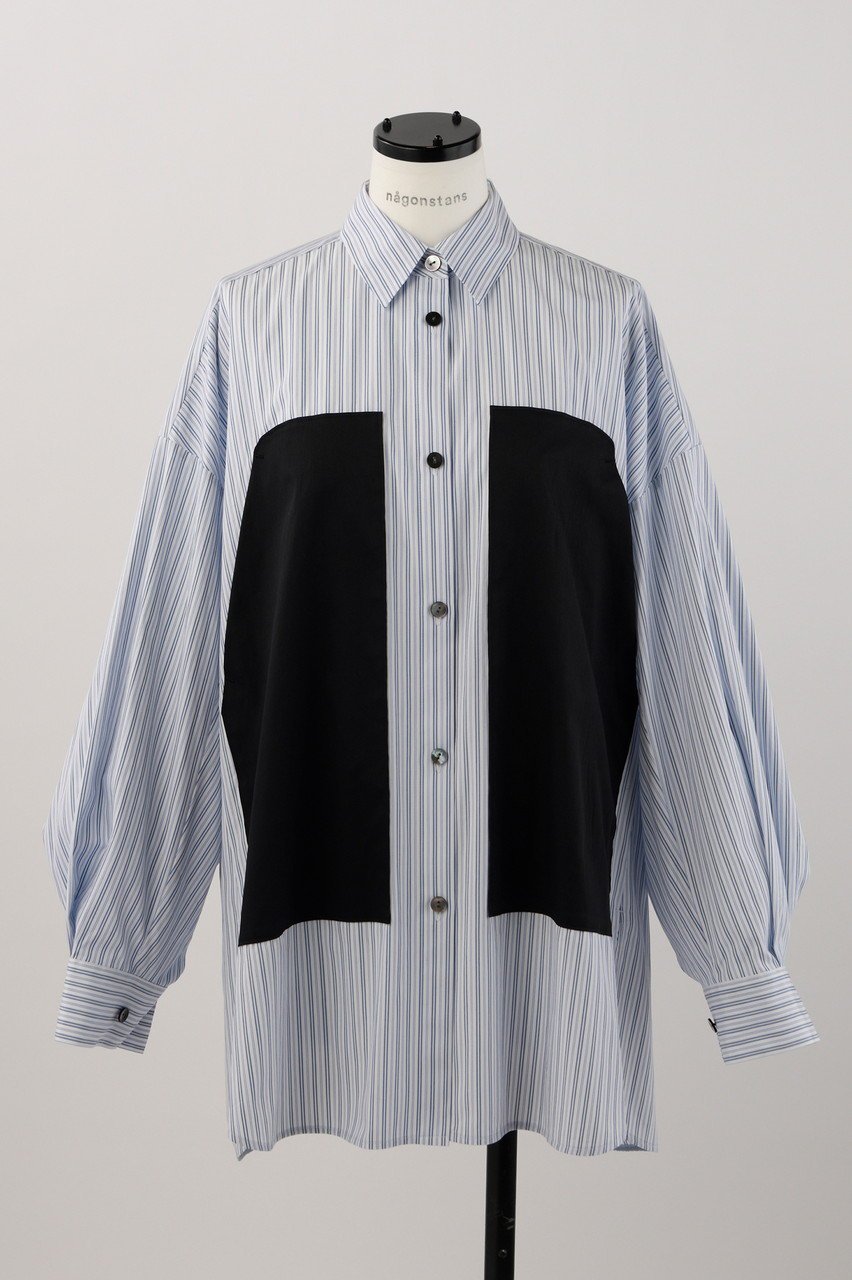 【ナゴンスタンス/nagonstans】の80 Stripe バイカラーPKT SH/シャツ 人気、トレンドファッション・服の通販 founy(ファニー) 　ファッション　Fashion　レディースファッション　Fashion for Women　トップス・カットソー　Cut & Sew Tops　シャツ・ブラウス・オフィスカジュアル　Elegant Blouses & Button-Ups　スリーブ　Sleeve, Long Sleeve / Short Sleeve　ポケット　Pocket, Pocket Detail　ロング　Long, Long-Length　定番　Standard, Basic Item　 other-1|ID: prp329100004158413 ipo3291000000035823271