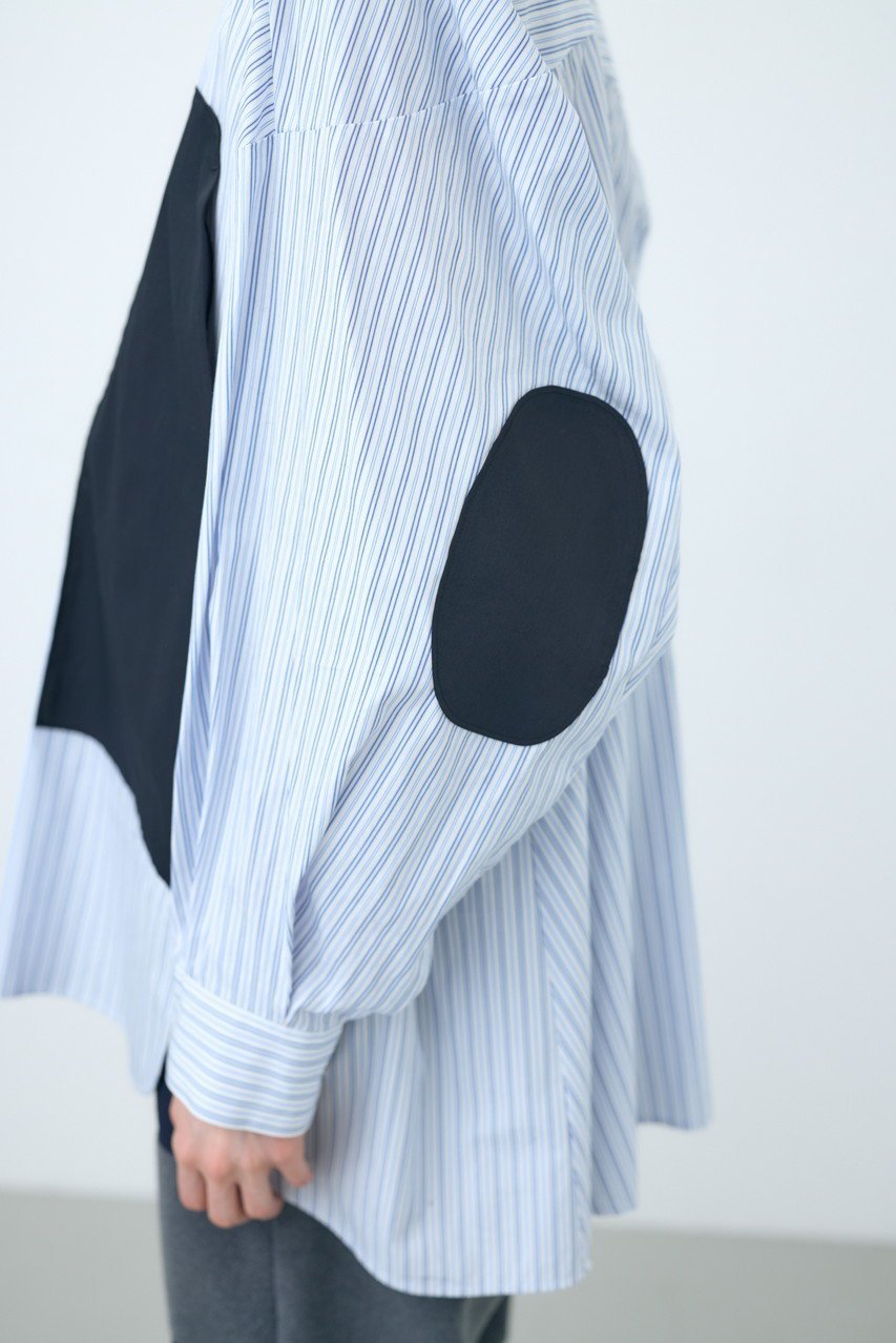 【ナゴンスタンス/nagonstans】の80 Stripe バイカラーPKT SH/シャツ 人気、トレンドファッション・服の通販 founy(ファニー) 　ファッション　Fashion　レディースファッション　Fashion for Women　トップス・カットソー　Cut & Sew Tops　シャツ・ブラウス・オフィスカジュアル　Elegant Blouses & Button-Ups　スリーブ　Sleeve, Long Sleeve / Short Sleeve　ポケット　Pocket, Pocket Detail　ロング　Long, Long-Length　定番　Standard, Basic Item　other-7|ID: prp329100004158413 ipo3291000000035823278