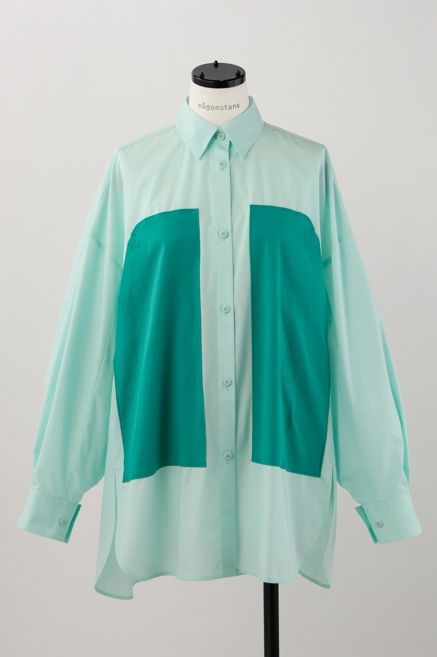 【ナゴンスタンス/nagonstans】のソフトブロード バイカラーPKT SH/シャツ 人気、トレンドファッション・服の通販 founy(ファニー) 　ファッション　Fashion　レディースファッション　Fashion for Women　トップス・カットソー　Cut & Sew Tops　シャツ・ブラウス・オフィスカジュアル　Elegant Blouses & Button-Ups　スリーブ　Sleeve, Long Sleeve / Short Sleeve　ブロード　Broadcloth, Fine Cotton　ポケット　Pocket, Pocket Detail　ロング　Long, Long-Length　定番　Standard, Basic Item　 other-1|ID: prp329100004158414 ipo3291000000035822895