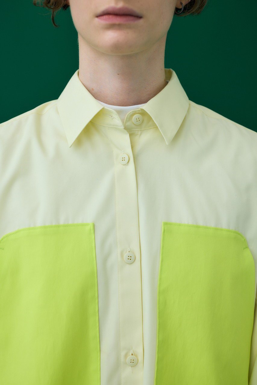 【ナゴンスタンス/nagonstans】のT/CブロードバイカラーPKT SH/シャツ 人気、トレンドファッション・服の通販 founy(ファニー) 　ファッション　Fashion　レディースファッション　Fashion for Women　トップス・カットソー　Cut & Sew Tops　シャツ・ブラウス・オフィスカジュアル　Elegant Blouses & Button-Ups　スリーブ　Sleeve, Long Sleeve / Short Sleeve　ポケット　Pocket, Pocket Detail　ロング　Long, Long-Length　定番　Standard, Basic Item　other-8|ID: prp329100004158415 ipo3291000000036059765