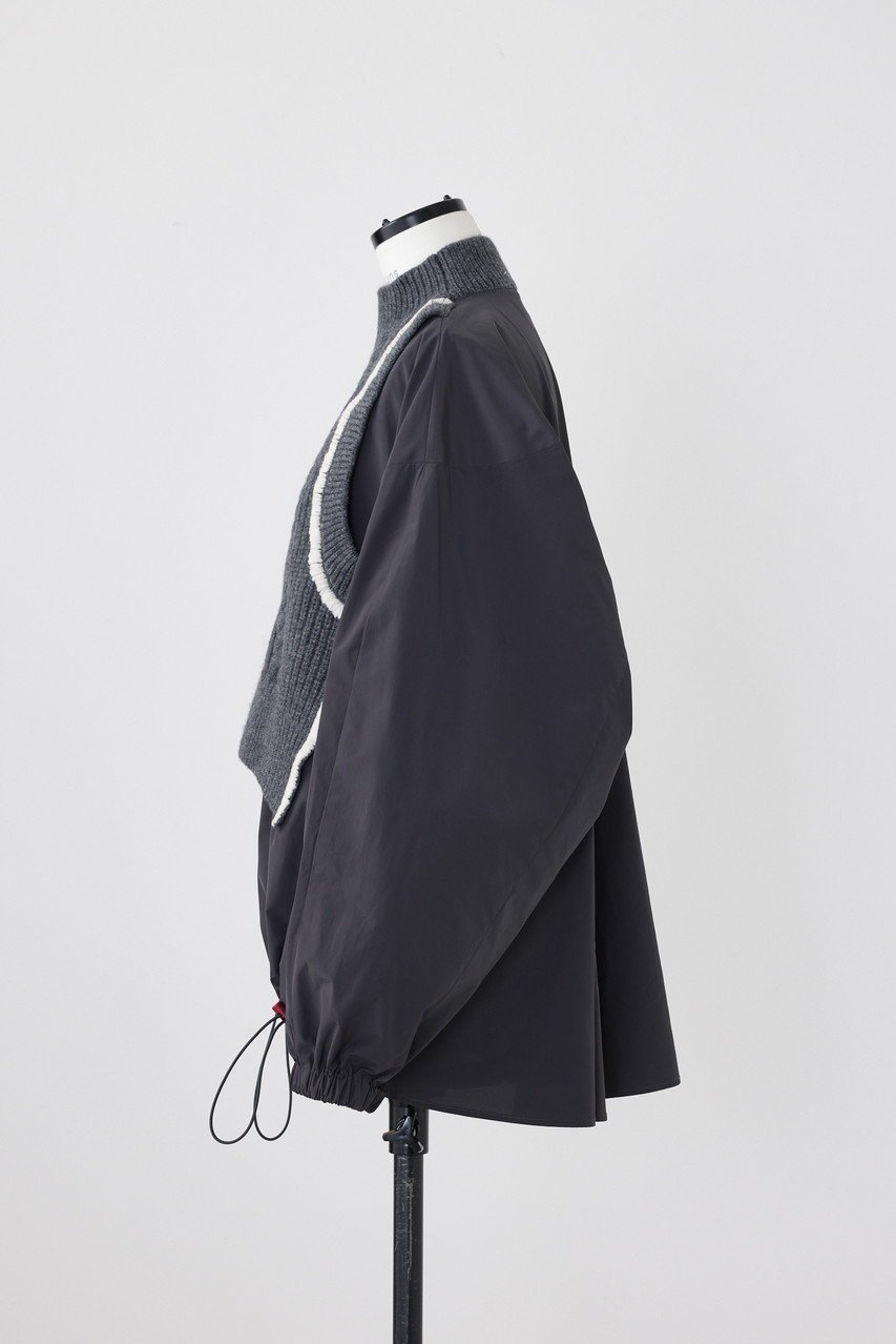 【ナゴンスタンス/nagonstans】のPE Taffeta Knit Combi PO/プルオーバー 人気、トレンドファッション・服の通販 founy(ファニー) 　ファッション　Fashion　レディースファッション　WOMEN　トップス・カットソー　Tops/Tshirt　ニット　Knit Tops　プルオーバー　Pullover　おすすめ　Recommend　タフタ　Taffeta　ドッキング　Docking　ドローコード　Draw Cord　other-2|ID: prp329100004158417 ipo3291000000031398746