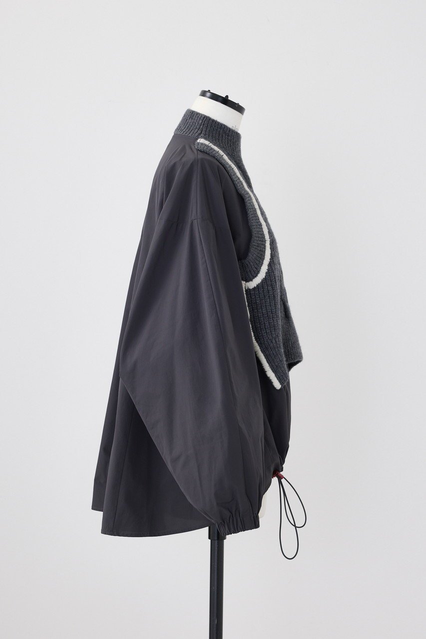 【ナゴンスタンス/nagonstans】のPE Taffeta Knit Combi PO/プルオーバー 人気、トレンドファッション・服の通販 founy(ファニー) 　ファッション　Fashion　レディースファッション　WOMEN　トップス・カットソー　Tops/Tshirt　ニット　Knit Tops　プルオーバー　Pullover　おすすめ　Recommend　タフタ　Taffeta　ドッキング　Docking　ドローコード　Draw Cord　other-4|ID: prp329100004158417 ipo3291000000031398749