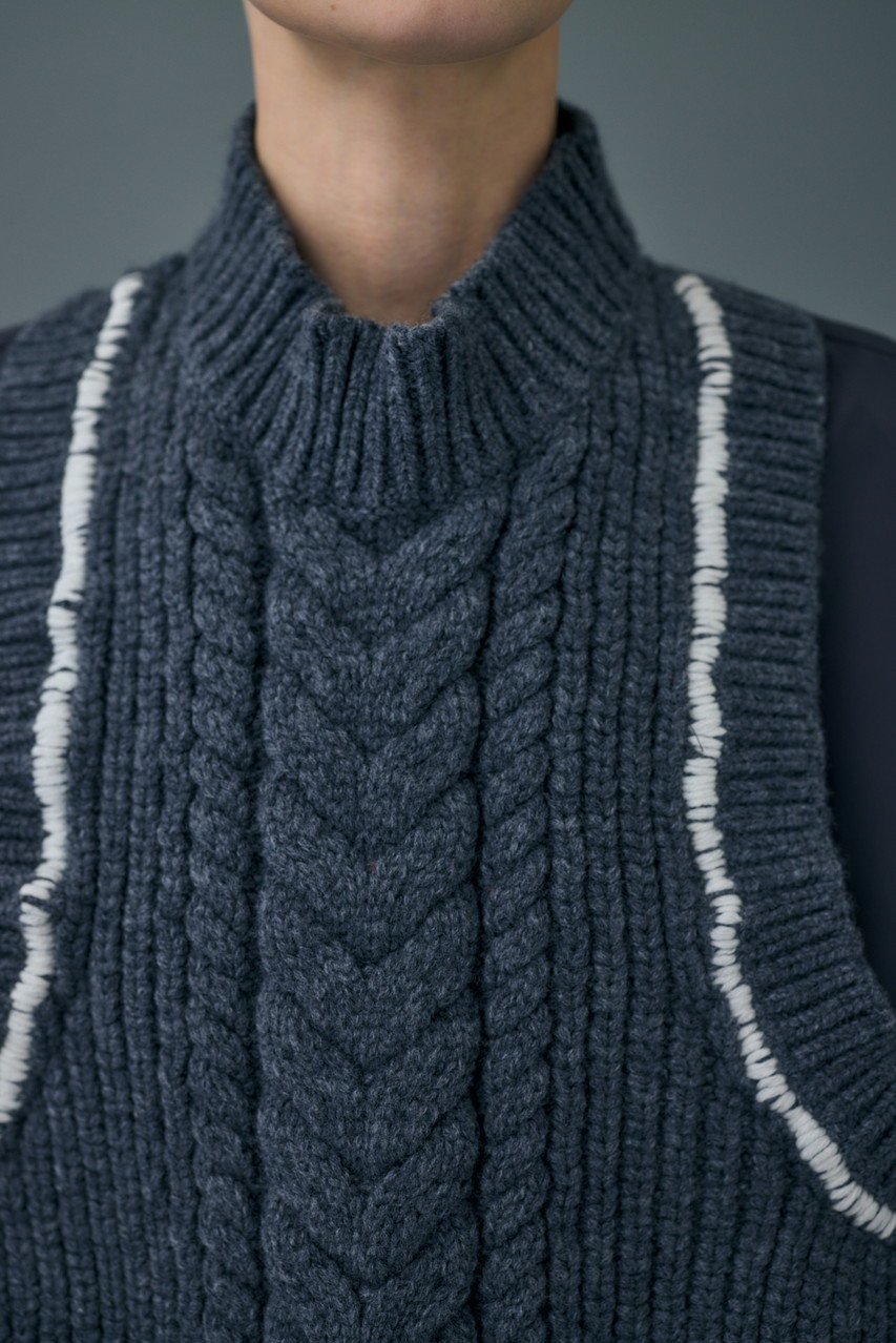 【ナゴンスタンス/nagonstans】のPE Taffeta Knit Combi PO/プルオーバー 人気、トレンドファッション・服の通販 founy(ファニー) 　ファッション　Fashion　レディースファッション　WOMEN　トップス・カットソー　Tops/Tshirt　ニット　Knit Tops　プルオーバー　Pullover　おすすめ　Recommend　タフタ　Taffeta　ドッキング　Docking　ドローコード　Draw Cord　other-5|ID: prp329100004158417 ipo3291000000031398751