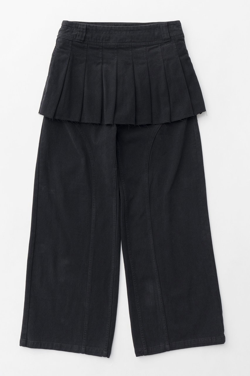 【メゾンスペシャル/MAISON SPECIAL】のPleated Skirt Layered Pants/プリーツスカートレイヤードパンツ インテリア・キッズ・メンズ・レディースファッション・服の通販 founy(ファニー) 　ファッション　Fashion　レディースファッション　Fashion for Women　スカート　Skirts　プリーツスカート / 上品フェミニンスタイル　Pleated Skirts　パンツ　Pants & Trousers　ヴィンテージ　Vintage Style　シンプル　Simple, Minimal　ツイル　Twist, Twisted Detail　トレンド　Trend, Trending Now　プリーツ　Pleats, Pleated　ミニスカート　Mini Skirt, Short Skirt　ワイド　Wide, Wide Fit　BLK(ブラック)|ID: prp329100004158422 ipo3291000000032939201