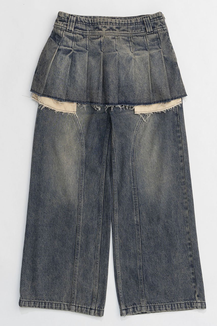 【メゾンスペシャル/MAISON SPECIAL】のPleated Skirt Layered Pants/プリーツスカートレイヤードパンツ インテリア・キッズ・メンズ・レディースファッション・服の通販 founy(ファニー) 　ファッション　Fashion　レディースファッション　Fashion for Women　スカート　Skirts　プリーツスカート / 上品フェミニンスタイル　Pleated Skirts　パンツ　Pants & Trousers　ヴィンテージ　Vintage Style　シンプル　Simple, Minimal　ツイル　Twist, Twisted Detail　トレンド　Trend, Trending Now　プリーツ　Pleats, Pleated　ミニスカート　Mini Skirt, Short Skirt　ワイド　Wide, Wide Fit　BLU(ブルー)|ID: prp329100004158422 ipo3291000000032939208