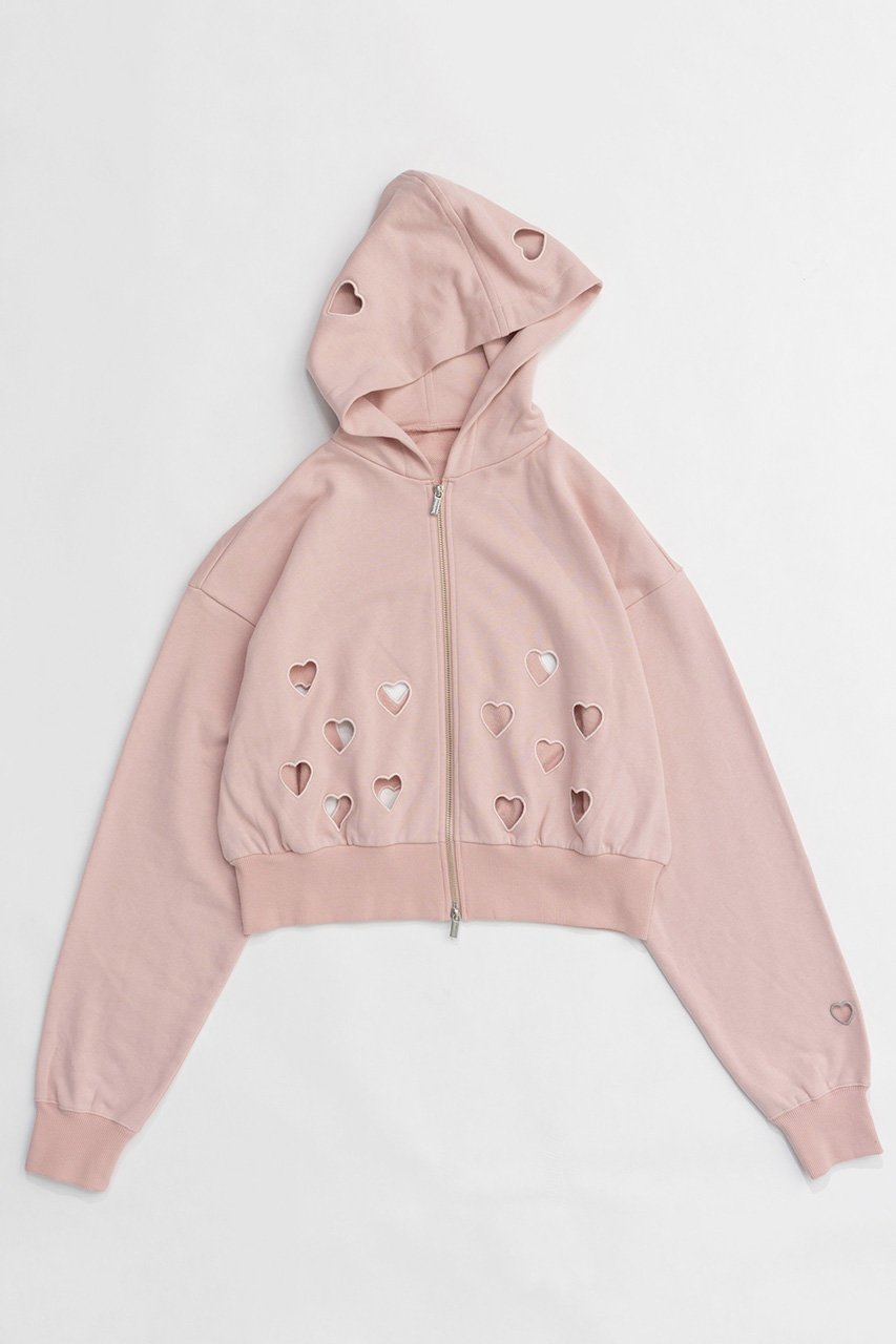 【メゾンスペシャル/MAISON SPECIAL】のMany Heart Cutouts Hoodie/メニーハートパーカー インテリア・キッズ・メンズ・レディースファッション・服の通販 founy(ファニー) 　ファッション　Fashion　レディースファッション　WOMEN　トップス・カットソー　Tops/Tshirt　シャツ/ブラウス　Shirts/Blouses　パーカ　Sweats　ロング / Tシャツ　T-Shirts　スウェット　Sweat　カットソー　Cut and Sewn　コンパクト　Compact　セットアップ　Set Up　羽織　Haori　おすすめ　Recommend　NEW・新作・新着・新入荷　New Arrivals　PNK(ピンク)|ID: prp329100004158426 ipo3291000000028684383