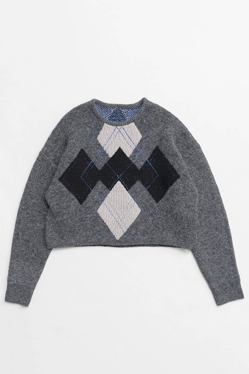 【メゾンスペシャル/MAISON SPECIAL】のArgyle Knit Tops/アーガイルニットトップ 人気、トレンドファッション・服の通販 founy(ファニー) 　ファッション　Fashion　レディースファッション　WOMEN　トップス・カットソー　Tops/Tshirt　ニット　Knit Tops　プルオーバー　Pullover　おすすめ　Recommend　デニム　Denim　ルーズ　Loose　冬　Winter　NEW・新作・新着・新入荷　New Arrivals　 other-1|ID: prp329100004158427 ipo3291000000028684384