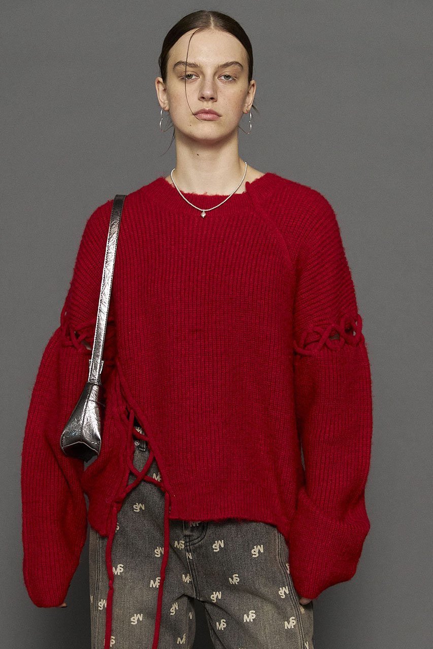 【メゾンスペシャル/MAISON SPECIAL】のLace Up Knit Tops/レースアップニットトップス 人気、トレンドファッション・服の通販 founy(ファニー) 　ファッション　Fashion　レディースファッション　WOMEN　トップス・カットソー　Tops/Tshirt　ニット　Knit Tops　プルオーバー　Pullover　おすすめ　Recommend　アクリル　Acrylic　レース　Race　軽量　Lightweight　other-6|ID: prp329100004158430 ipo3291000000031398894