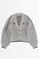 【メゾンスペシャル/MAISON SPECIAL】のHeart Jacquard Short Length Knit Cardigan/ハートジャガードショートニットカーディガン 人気、トレンドファッション・服の通販 founy(ファニー) ファッション Fashion レディースファッション WOMEN トップス・カットソー Tops/Tshirt ニット Knit Tops カーディガン Cardigans アクリル Acrylic カーディガン Cardigan キャミソール Camisole コンパクト Compact タンク Tank チェーン Chain モチーフ Motif NEW・新作・新着・新入荷 New Arrivals 羽織 Haori thumbnail GRY(グレー)|ID: prp329100004158431 ipo3291000000028684401