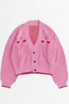 【メゾンスペシャル/MAISON SPECIAL】のHeart Jacquard Short Length Knit Cardigan/ハートジャガードショートニットカーディガン 人気、トレンドファッション・服の通販 founy(ファニー) ファッション Fashion レディースファッション WOMEN トップス・カットソー Tops/Tshirt ニット Knit Tops カーディガン Cardigans アクリル Acrylic カーディガン Cardigan キャミソール Camisole コンパクト Compact タンク Tank チェーン Chain モチーフ Motif NEW・新作・新着・新入荷 New Arrivals 羽織 Haori thumbnail PNK(ピンク)|ID: prp329100004158431 ipo3291000000028684403