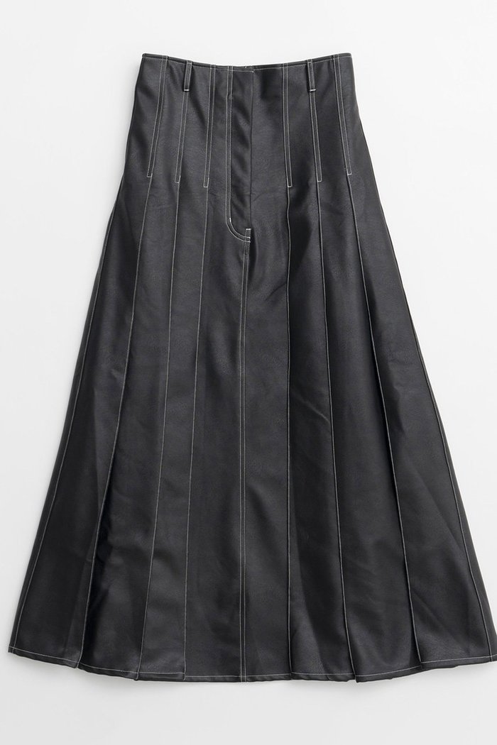 【メゾンスペシャル/MAISON SPECIAL】のTack Pleats Vegan Leather Long Skirt/タックプリーツヴィーガンレザーロングスカート インテリア・キッズ・メンズ・レディースファッション・服の通販 founy(ファニー) https://founy.com/ ファッション Fashion レディースファッション WOMEN スカート Skirt ロングスカート Long Skirt ウォッシュ Wash フレア Flare ロング Long ヴィンテージ Vintage |ID: prp329100004158444 ipo3291000000028684449