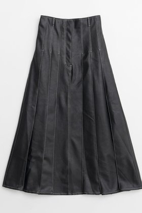 【メゾンスペシャル/MAISON SPECIAL】 Tack Pleats faux Leather Long Skirt/タックプリーツフェイクレザーロングスカート人気、トレンドファッション・服の通販 founy(ファニー) ファッション Fashion レディースファッション Fashion for Women スカート Skirts ロングスカート Long Skirts / Maxi & Midi Skirts ウォッシュ Washed Finish フェイクレザー Faux Leather, PU Leather フレア Flare, Flared ロング Long, Long-Length ヴィンテージ Vintage Style |ID:prp329100004158444