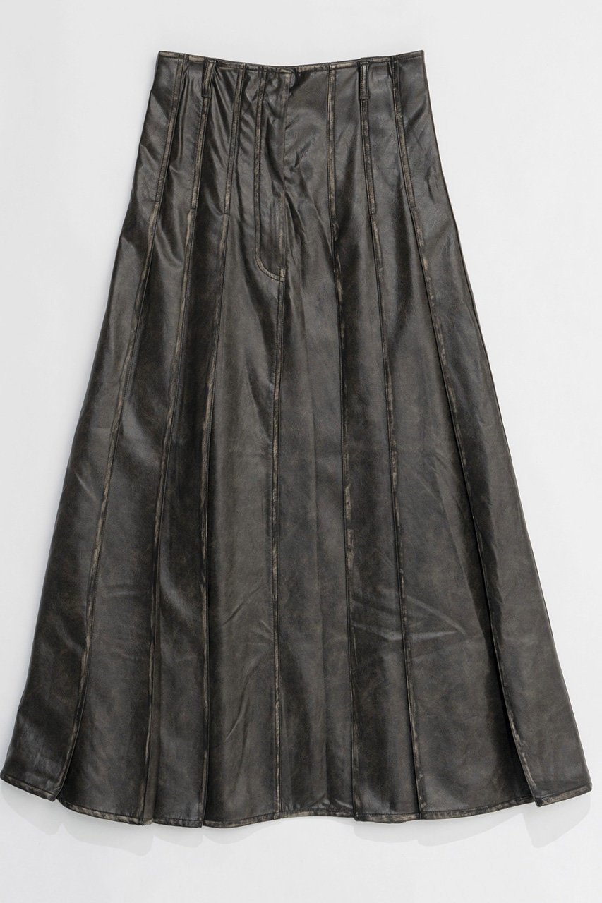 【メゾンスペシャル/MAISON SPECIAL】のTack Pleats faux Leather Long Skirt/タックプリーツフェイクレザーロングスカート インテリア・キッズ・メンズ・レディースファッション・服の通販 founy(ファニー) ファッション Fashion レディースファッション Fashion for Women スカート Skirts ロングスカート Long Skirts / Maxi & Midi Skirts ウォッシュ Washed Finish フェイクレザー Faux Leather, PU Leather フレア Flare, Flared ロング Long, Long-Length ヴィンテージ Vintage Style BRN(ブラウン)|ID: prp329100004158444 ipo3291000000036023053