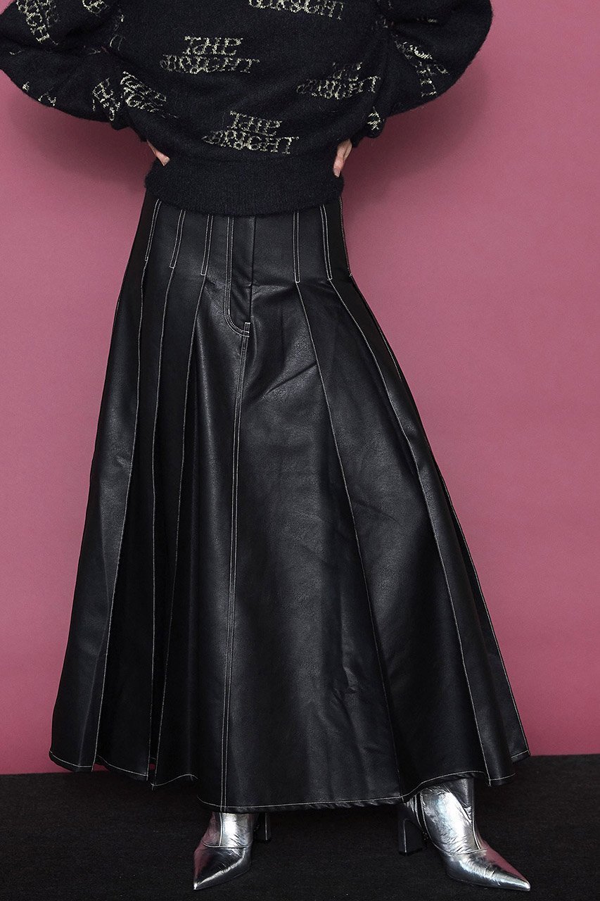 【メゾンスペシャル/MAISON SPECIAL】のTack Pleats faux Leather Long Skirt/タックプリーツフェイクレザーロングスカート 人気、トレンドファッション・服の通販 founy(ファニー) ファッション Fashion レディースファッション Fashion for Women スカート Skirts ロングスカート Long Skirts / Maxi & Midi Skirts ウォッシュ Washed Finish フェイクレザー Faux Leather, PU Leather フレア Flare, Flared ロング Long, Long-Length ヴィンテージ Vintage Style other-7|ID: prp329100004158444 ipo3291000000036023062