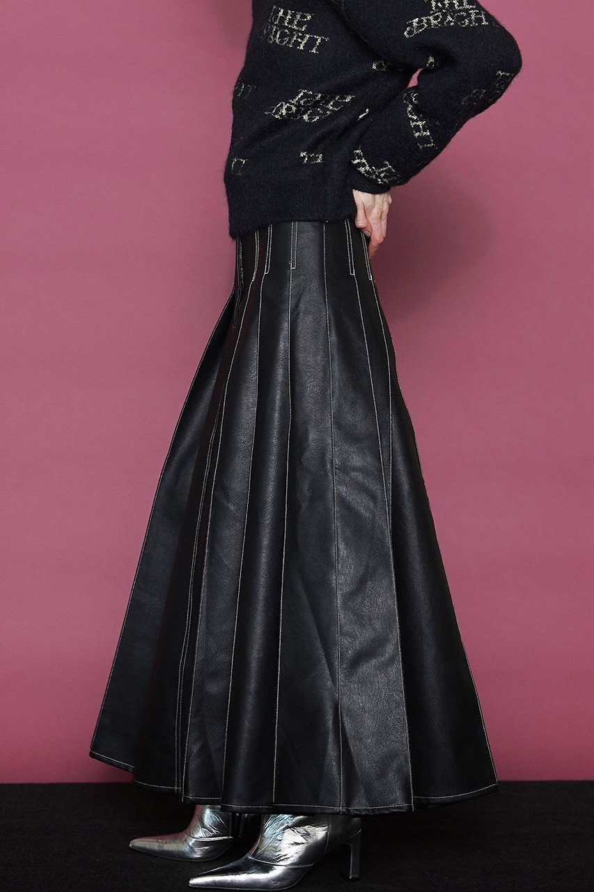 【メゾンスペシャル/MAISON SPECIAL】のTack Pleats faux Leather Long Skirt/タックプリーツフェイクレザーロングスカート 人気、トレンドファッション・服の通販 founy(ファニー) ファッション Fashion レディースファッション Fashion for Women スカート Skirts ロングスカート Long Skirts / Maxi & Midi Skirts ウォッシュ Washed Finish フェイクレザー Faux Leather, PU Leather フレア Flare, Flared ロング Long, Long-Length ヴィンテージ Vintage Style other-8|ID: prp329100004158444 ipo3291000000036023064