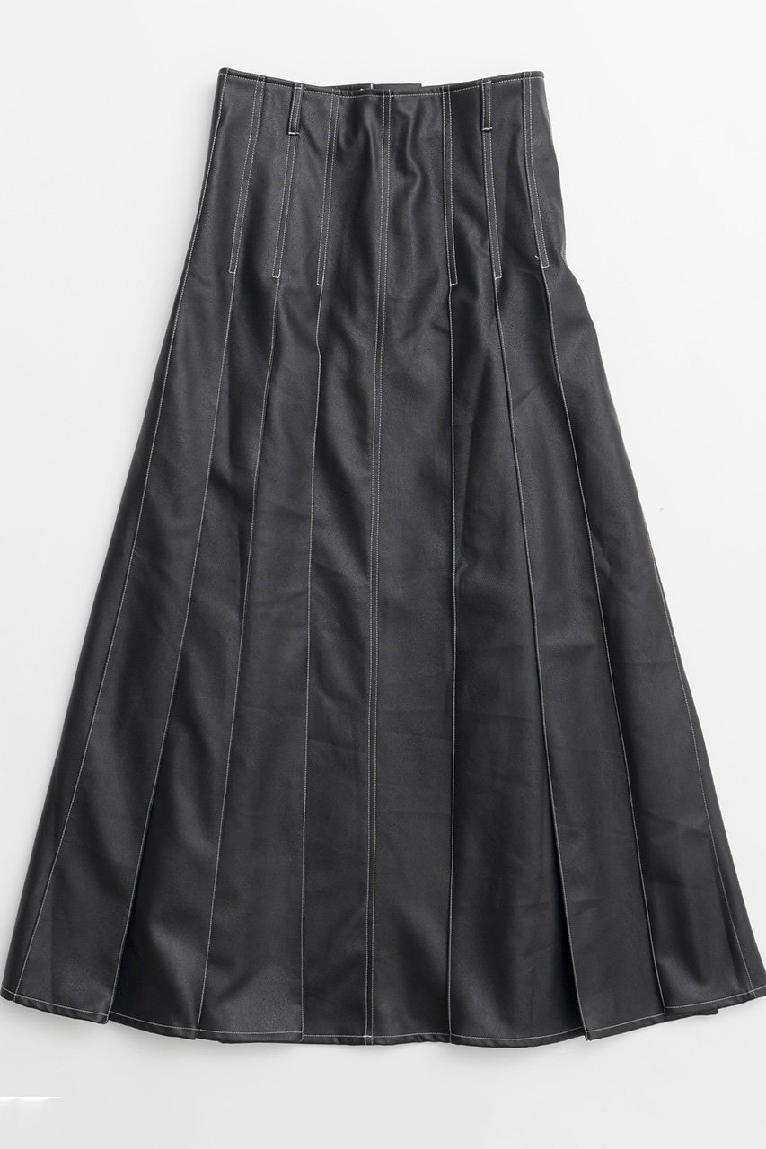 【メゾンスペシャル/MAISON SPECIAL】のTack Pleats faux Leather Long Skirt/タックプリーツフェイクレザーロングスカート 人気、トレンドファッション・服の通販 founy(ファニー) 　ファッション　Fashion　レディースファッション　Fashion for Women　スカート　Skirts　ロングスカート　Long Skirts / Maxi & Midi Skirts　ウォッシュ　Washed Finish　フェイクレザー　Faux Leather, PU Leather　フレア　Flare, Flared　ロング　Long, Long-Length　ヴィンテージ　Vintage Style　other-4|ID: prp329100004158444 ipo3291000000036925602