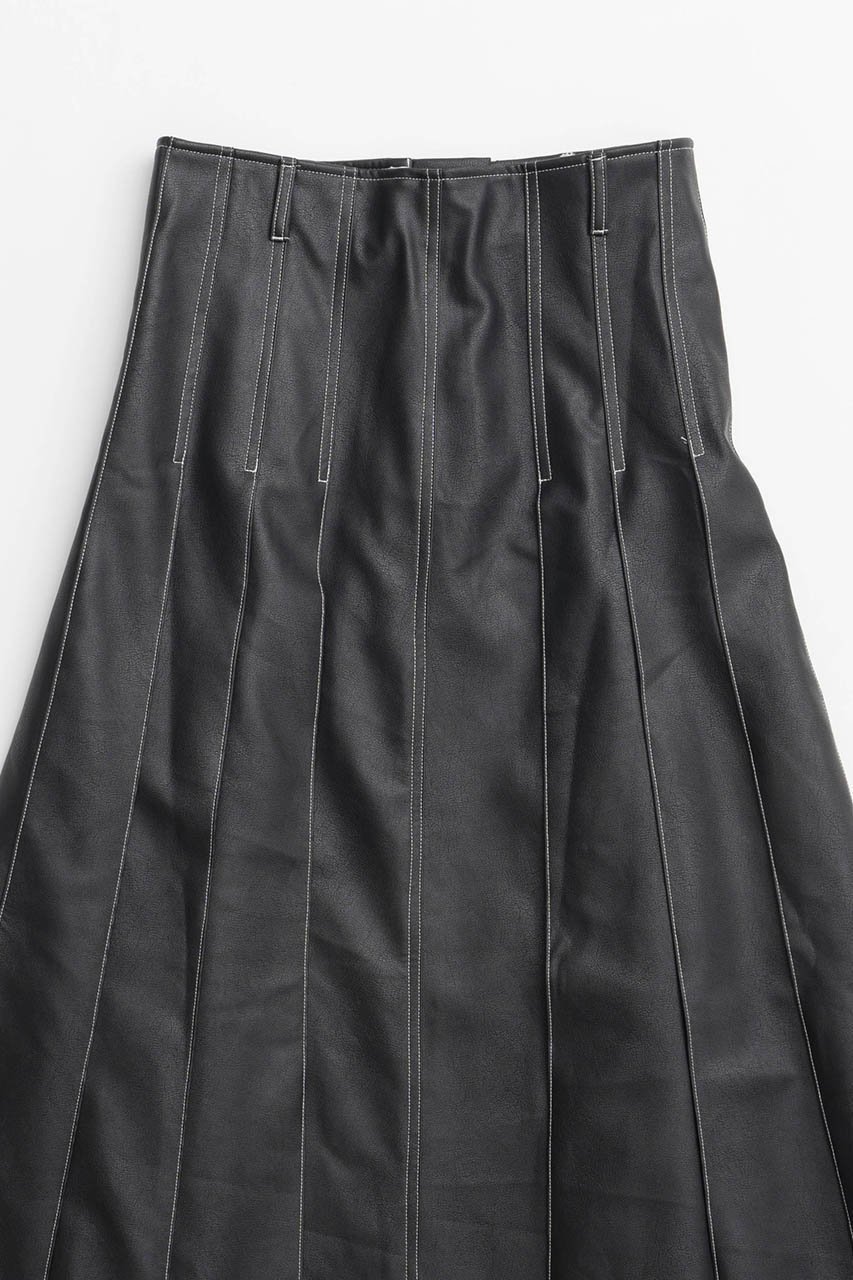 【メゾンスペシャル/MAISON SPECIAL】のTack Pleats faux Leather Long Skirt/タックプリーツフェイクレザーロングスカート 人気、トレンドファッション・服の通販 founy(ファニー) 　ファッション　Fashion　レディースファッション　Fashion for Women　スカート　Skirts　ロングスカート　Long Skirts / Maxi & Midi Skirts　ウォッシュ　Washed Finish　フェイクレザー　Faux Leather, PU Leather　フレア　Flare, Flared　ロング　Long, Long-Length　ヴィンテージ　Vintage Style　other-5|ID: prp329100004158444 ipo3291000000036925604