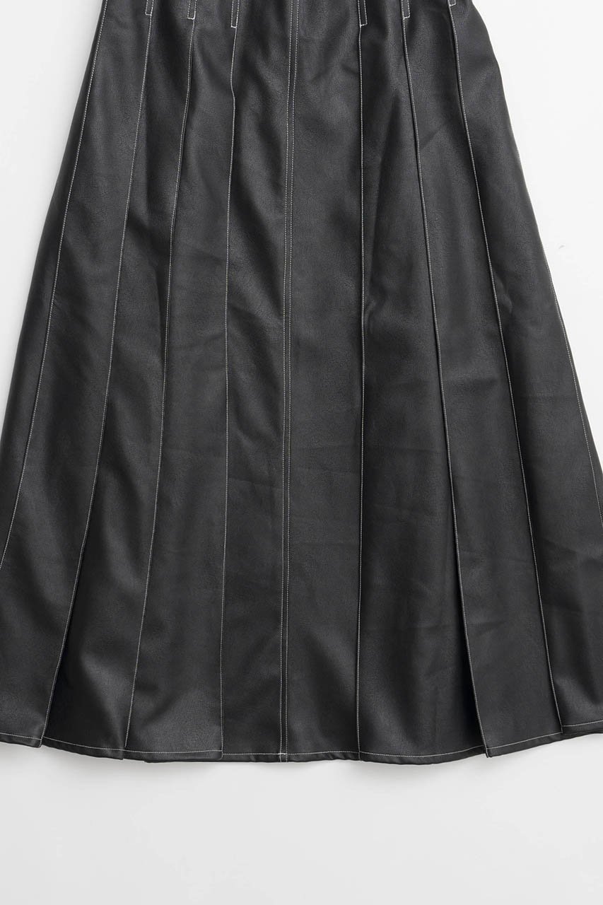 【メゾンスペシャル/MAISON SPECIAL】のTack Pleats faux Leather Long Skirt/タックプリーツフェイクレザーロングスカート 人気、トレンドファッション・服の通販 founy(ファニー) 　ファッション　Fashion　レディースファッション　Fashion for Women　スカート　Skirts　ロングスカート　Long Skirts / Maxi & Midi Skirts　ウォッシュ　Washed Finish　フェイクレザー　Faux Leather, PU Leather　フレア　Flare, Flared　ロング　Long, Long-Length　ヴィンテージ　Vintage Style　other-6|ID: prp329100004158444 ipo3291000000036925606