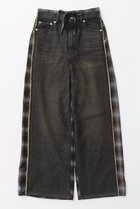 【メゾンスペシャル/MAISON SPECIAL】のPlaid Pattern Bicolor Denim Pants/チェックバイカラーデニム BLK(ブラック)|ID: prp329100004158447 ipo3291000000035055880